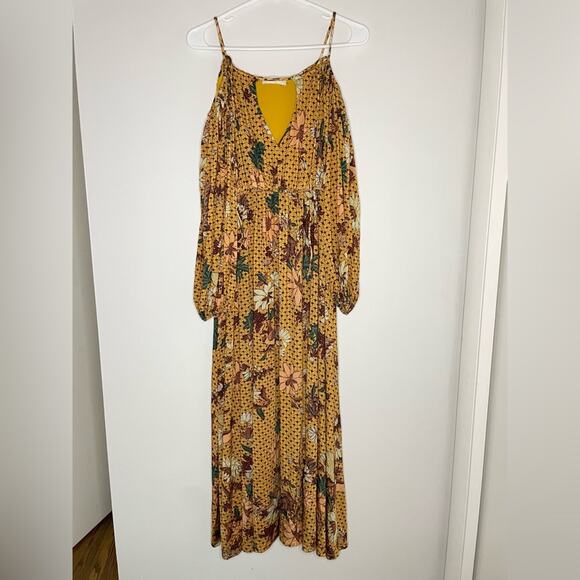 NWOT Ulla Johnson Noemi Cold Shoulder Long Sleeve Maxi Dress Size P(0) - Picture 10 of 15